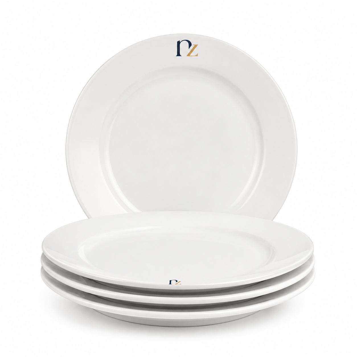 Ceramic Dinner Plate Set 10 Inch Modern Tableware White