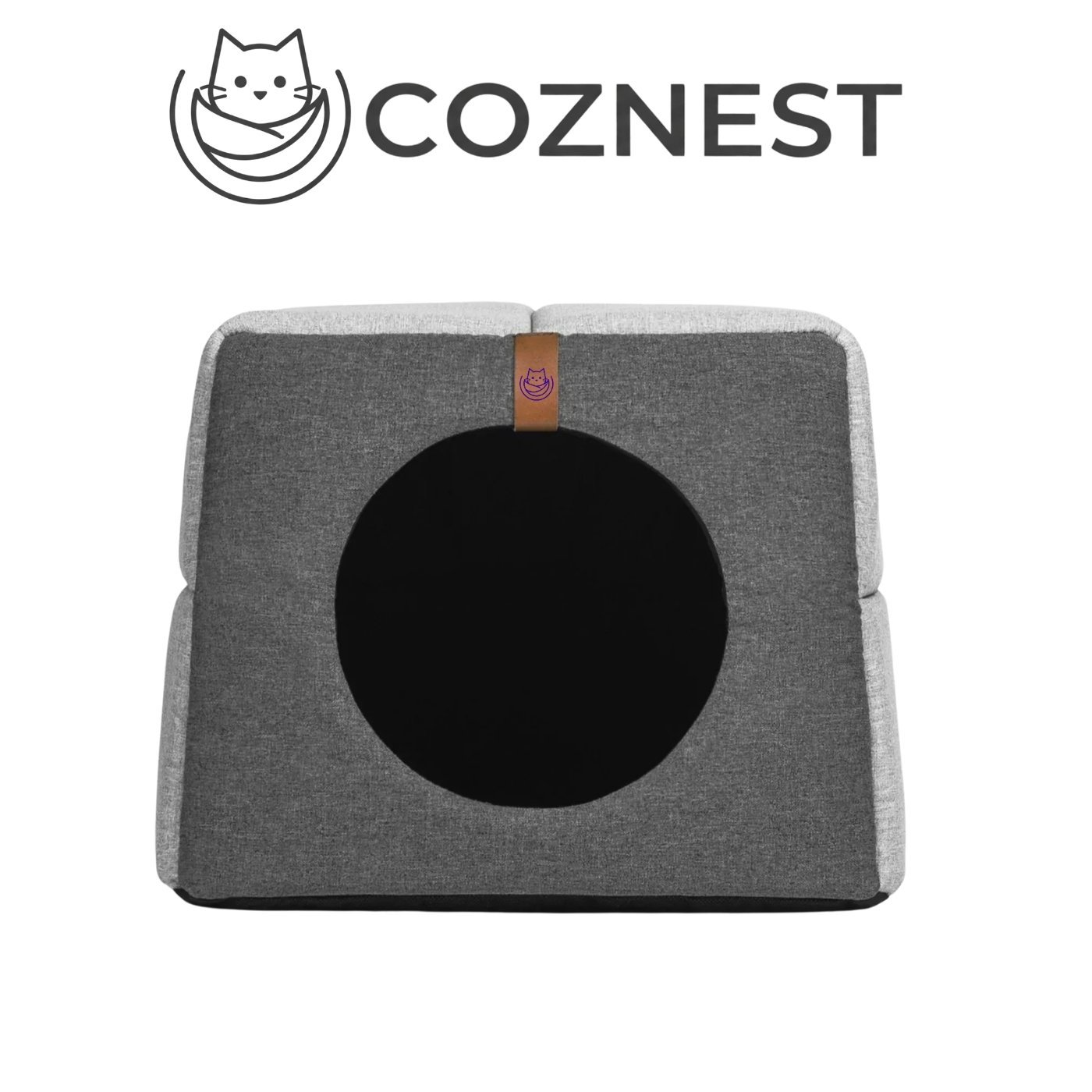 Coznest 2-in-1 Modern Cat Bed – Convertible Cave & Open Bed