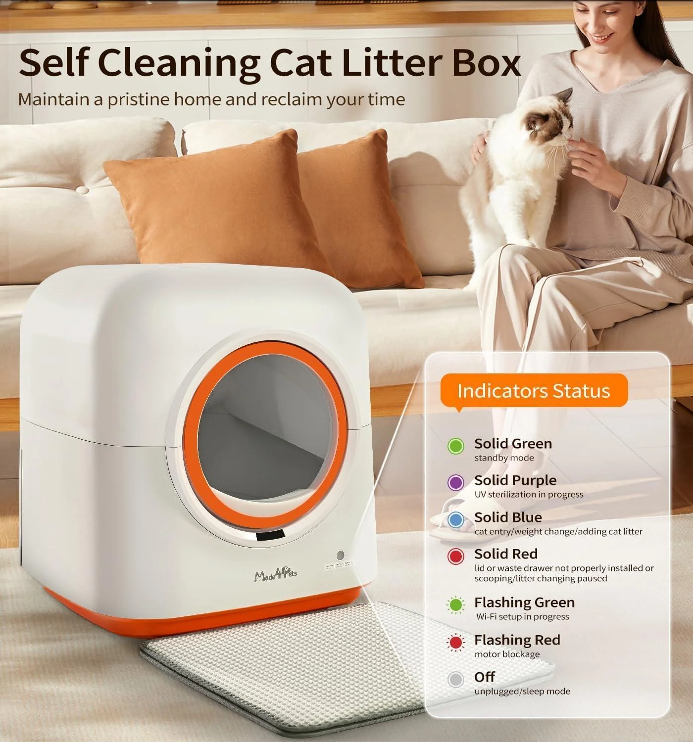 Automatic Self-Cleaning Cat Litter Box – Smart Odor Control & Health Tracking - Image 7