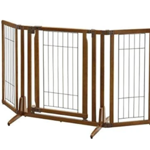 Freestanding Dog Pet Gate with Door -  Premium Plus