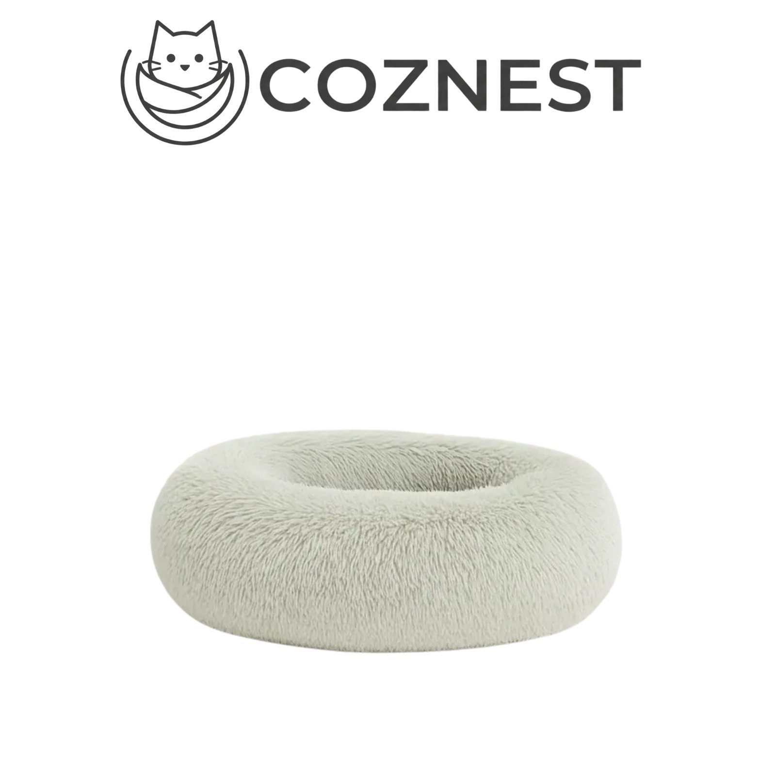 Coznest Fluffy Donut Cat Bed – Soft Plush Round Cat Bed - Image 3