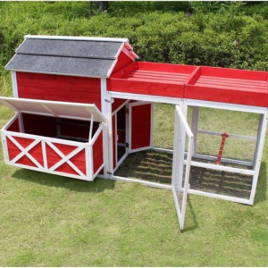 & Garden Red Barn Chicken Coop with Roof Top Planter