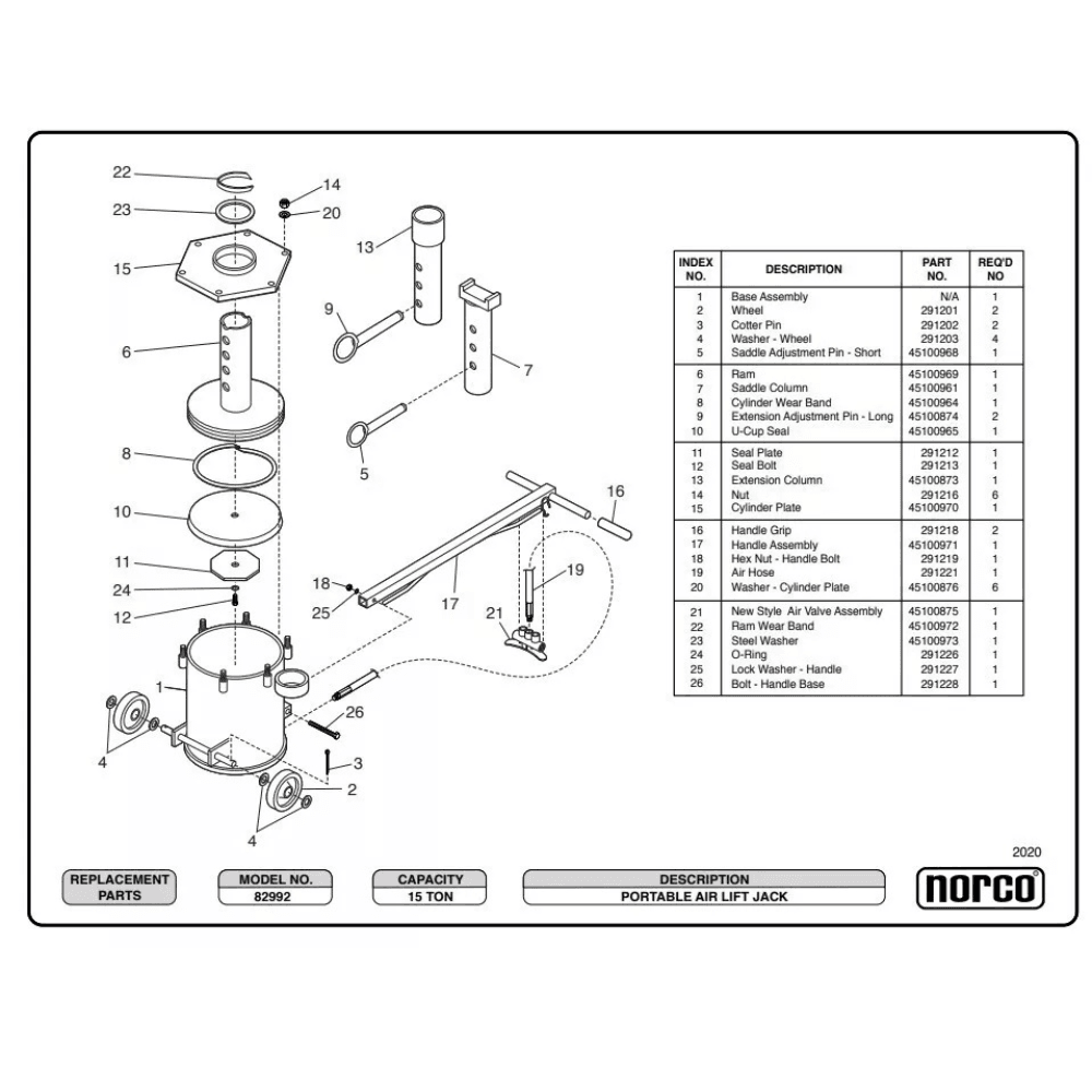 15 Ton Portable Air Lift Jack - Image 2