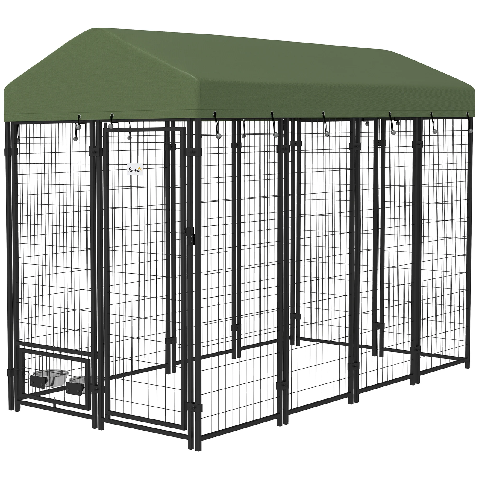 Outdoor Dog Kennel – Playpen with Rotating Bowl Holders & Waterproof Cove - Image 9